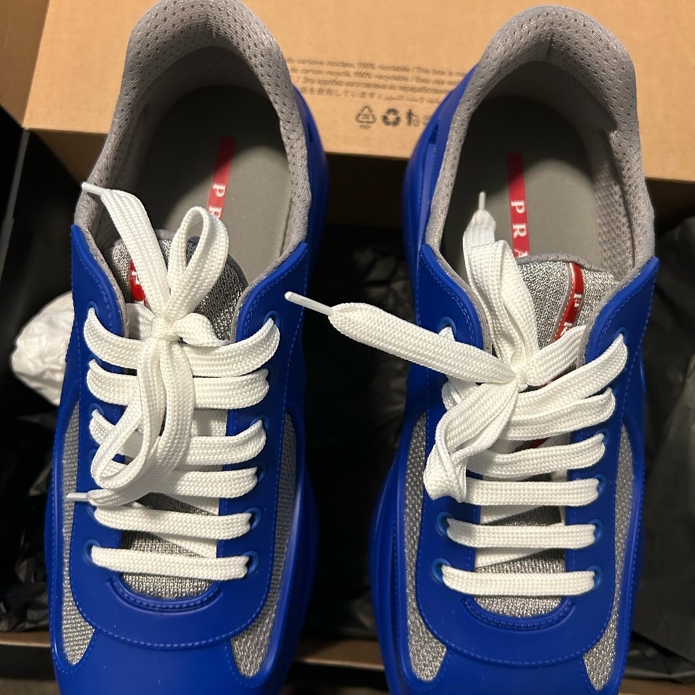 Prada Men's Blue Sneakers